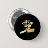 Bester Cat Vater Ever Funny Kitten Pet Lover Besit Button (Vorne & Hinten)