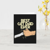 Bester Cat Vater Ever Funny Kitten Pet Lover Besit Karte (Gelbe Blume)