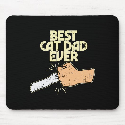 Bester Cat Vater Ever Funny Kitten Pet Lover Besit Mousepad (Vorne)