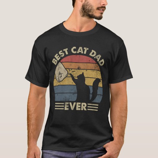 Bester Cat Vater Ever Funny T-Shirt (Vorderseite)