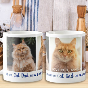 Bester Cat Vater Ever Modern 3 Foto Kaffeetasse