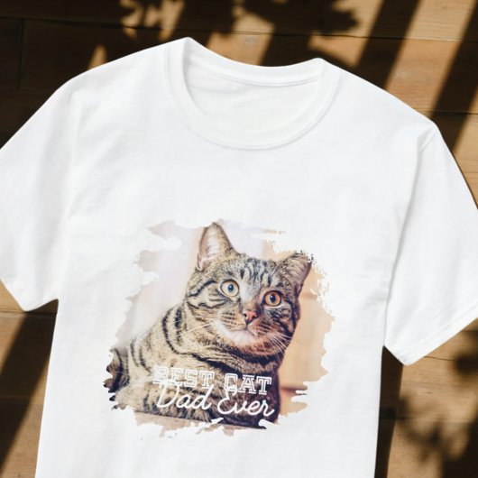 Bester Cat Vater Ever Simple Modern Grunge Cooles  T-Shirt