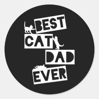 Bester Cat Vater Evers Cat Vater Runder Aufkleber