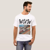 Bester Cat Vater Foto Schwarzer T - Shirt (Vorne ganz)