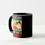 Bester Cat Vater Frage Cat's Name Happy Tasse (Vorderseite Links)