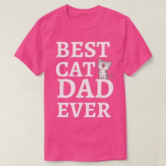 Bester Cat Vater je2 T-Shirt (Design vorne)