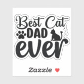 Bester Cat Vater je Aufkleber (Blatt)