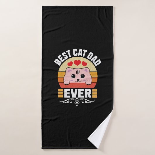 Bester Cat Vater je Badehandtuch (Badehandtuch)