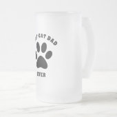 Bester Cat-Vater je benutzerdefinierten Text Perso Mattglas Bierglas (VorderseiteRechts)
