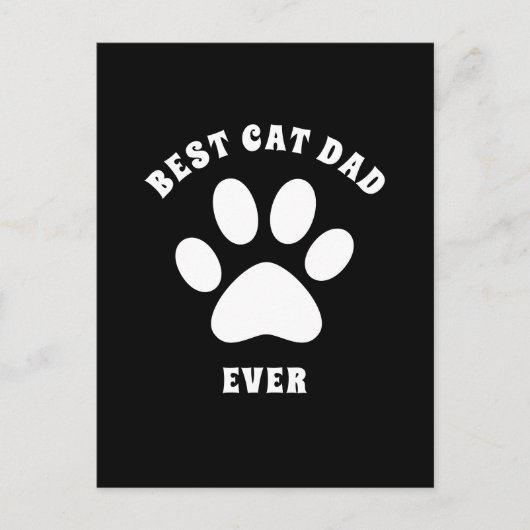 Bester Cat-Vater je benutzerdefinierten Text Perso Postkarte (Vorderseite)