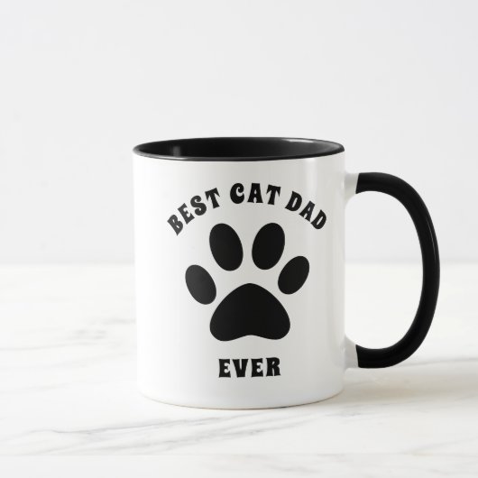 Bester Cat-Vater je benutzerdefinierten Text Perso Tasse (Rechts)