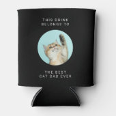 Bester Cat-Vater je Benutzerdefinierter Text und 2 Dosenkühler (Vorderseite)