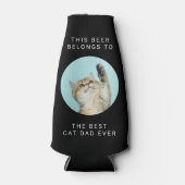 Bester Cat-Vater je Benutzerdefinierter Text und 2 Flaschenkühler (Vorderseite)