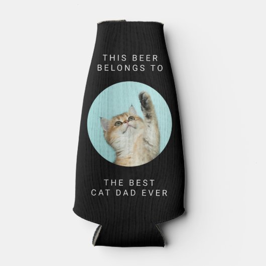 Bester Cat-Vater je Benutzerdefinierter Text und 2 Flaschenkühler (Vorderseite)