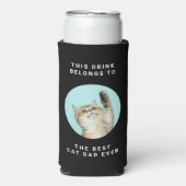 Bester Cat-Vater je benutzerdefinierter Text und 2 Selters Dosenkühler (Seltzer Vorderseite)