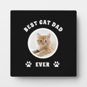 Bester Cat Vater je benutzerdefiniertes Foto Perso Fotoplatte (Vorderseite)