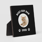 Bester Cat Vater je benutzerdefiniertes Foto Perso Fotoplatte (Vorderseite)