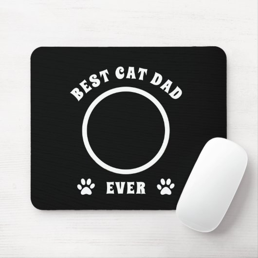 Bester Cat Vater je benutzerdefiniertes Foto Perso Mousepad (Mit Mouse)