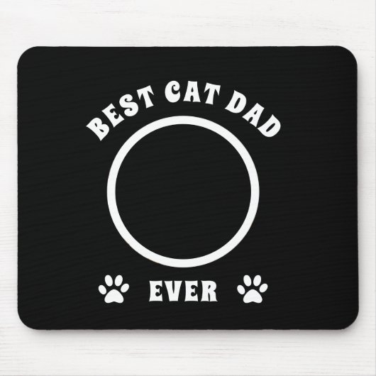 Bester Cat Vater je benutzerdefiniertes Foto Perso Mousepad (Vorne)