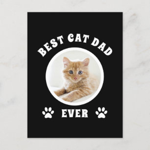 Bester Cat Vater je benutzerdefiniertes Foto Perso Postkarte
