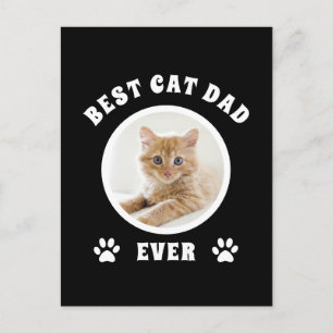 Bester Cat Vater je benutzerdefiniertes Foto Perso Postkarte