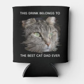 Bester Cat Vater je benutzerdefiniertes Foto Schwa Dosenkühler (Vorderseite)