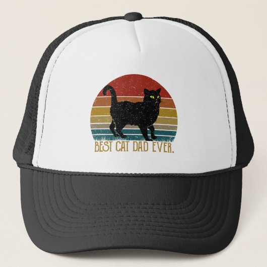 Bester Cat Vater je Cap Truckerkappe (Vorderseite)