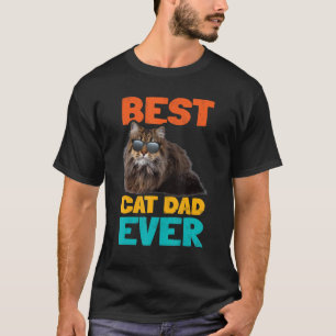 Bester Cat Vater je Cat Besitzer Longhair Geburtst T-Shirt