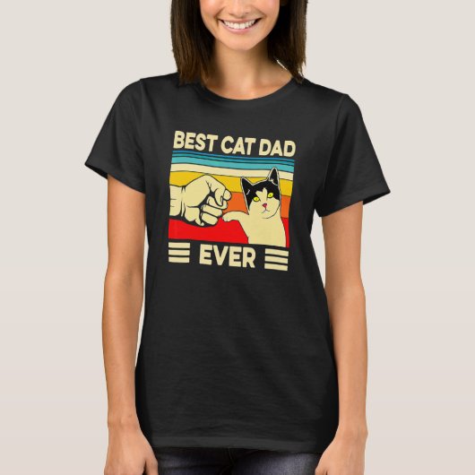 Bester Cat Vater je Cat Daddy Pater S Day 2 T-Shirt (Vorderseite)