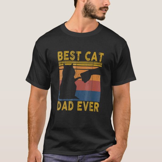 Bester Cat Vater je Cat Daddy Pater S Day T-Shirt (Vorderseite)