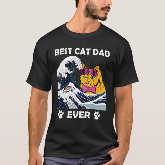 Bester Cat Vater je Cat Daddy T-Shirt (Vorderseite)