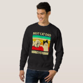 Bester Cat Vater je Cat Daddy Vatertag Sweatshirt (Vorne ganz)