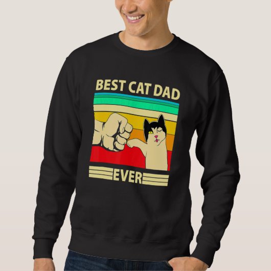 Bester Cat Vater je Cat Daddy Vatertag Sweatshirt (Vorderseite)
