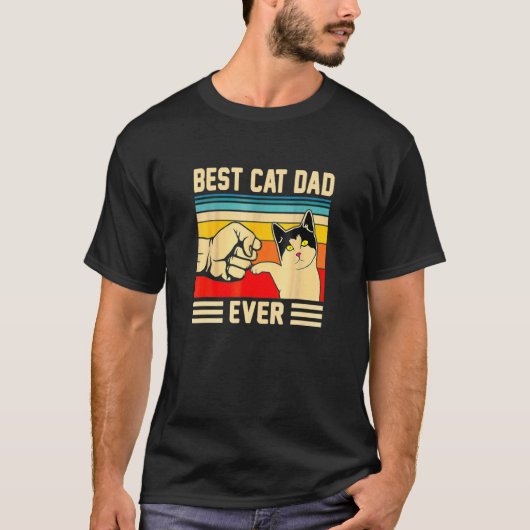Bester Cat Vater je Daddy Father Cat Day T-Shirt (Vorderseite)