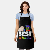 Bester Cat Vater je farbenfroher Regenbogen Mutter Schürze (Getragen)