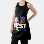 Bester Cat Vater je farbenfroher Regenbogen Mutter Schürze (InSitu)