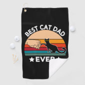 Bester Cat Vater je Faust Bump Golfhandtuch (Insitu)
