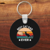 Bester Cat Vater je Faust Bump Schlüsselanhänger (Vorderseite)
