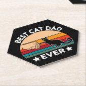 Bester Cat Vater je Faust Bump Untersetzer (angewinkelt)