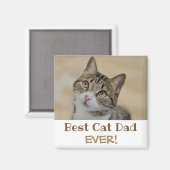 Bester Cat Vater je Foto Magnet (Vorderseite/Rückseite)
