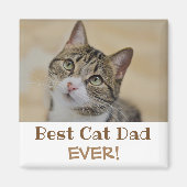 Bester Cat Vater je Foto Magnet (Vorne)