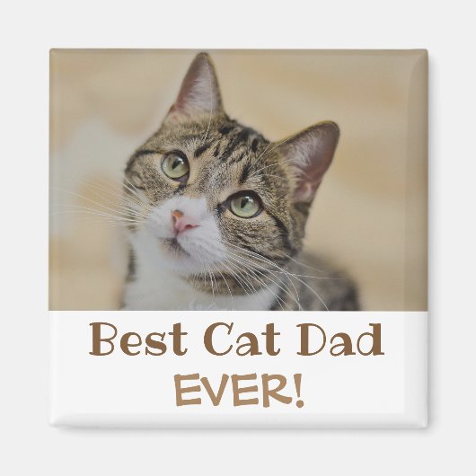 Bester Cat Vater je Foto Magnet (Vorne)