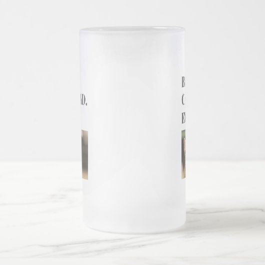 Bester Cat Vater je Foto Mattglas Bierglas (Mittel)