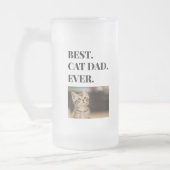 Bester Cat Vater je Foto Mattglas Bierglas (Links)