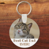 Bester Cat Vater je Foto Schlüsselanhänger (Vorderseite)