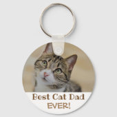 Bester Cat Vater je Foto Schlüsselanhänger (Rückseite)