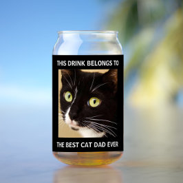 Bester Cat Vater je Foto Schwarz Dosenglas
