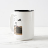 Bester Cat Vater je Foto Zweifarbige Tasse (Vorderseite Links)