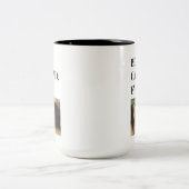 Bester Cat Vater je Foto Zweifarbige Tasse (Mittel)