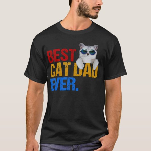 Bester Cat Vater je Fun Cat Eigentümer Vater Küche T-Shirt (Vorderseite)